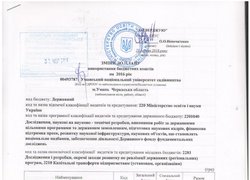 Зміни до плану використання бюджетних коштів на 2016 рік