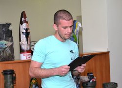 В Уманському НУС відбулася зустріч із захисником, поетом та земляком Сергієм БІДНЯЧУКОМ