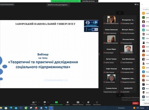 Участь у презентації проєкту «Європейські практики соціального підприємництва: сталість, інклюзія та креативність» ЗНУ